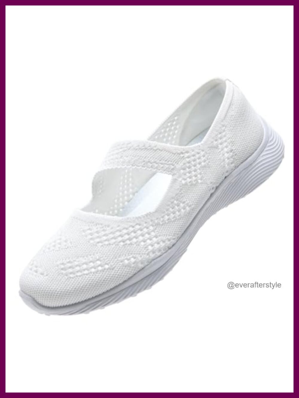 Women's Knit Mary Jane Flats with Arch Support Slip On Shoes